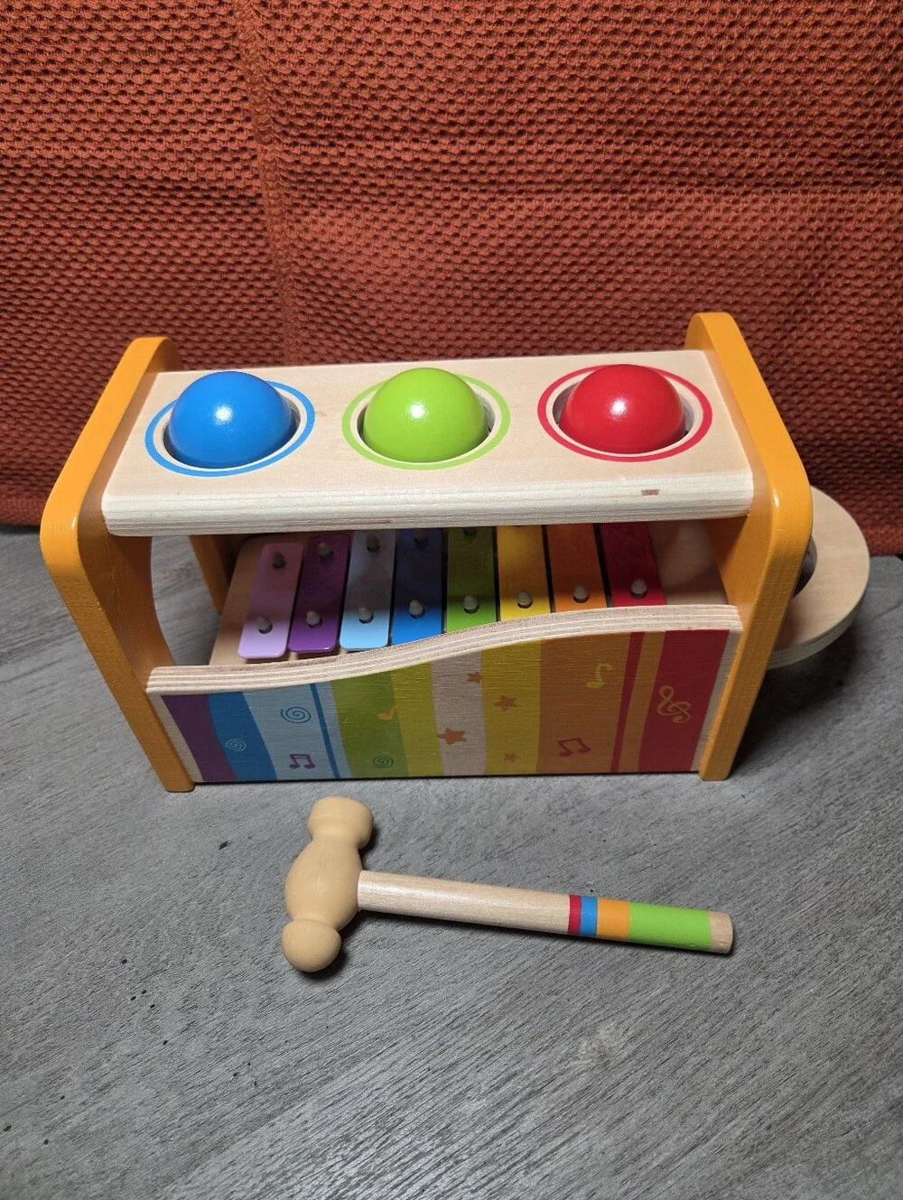 Hape Pound & Tap Bench with Slide Out Xylophone